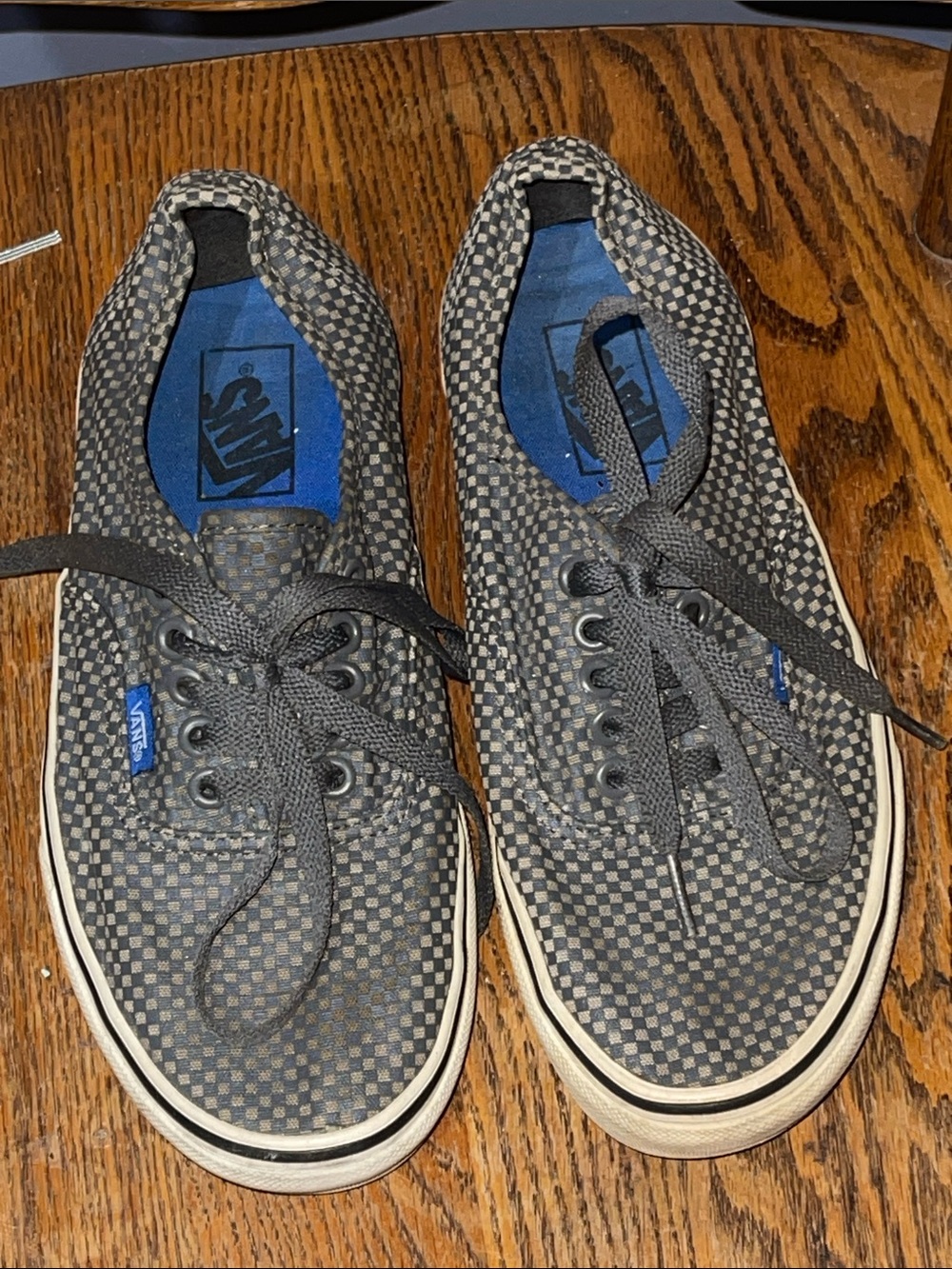 Vans Checkerboard Low-Top Sneakers - Black & Gray